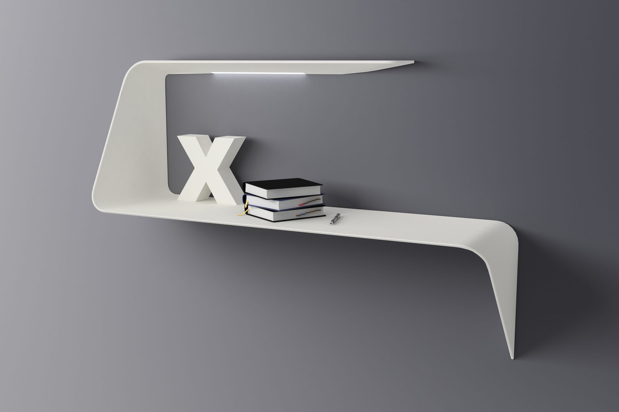 Mamba Ablage / Wandsekretär mit LED MDF Italia