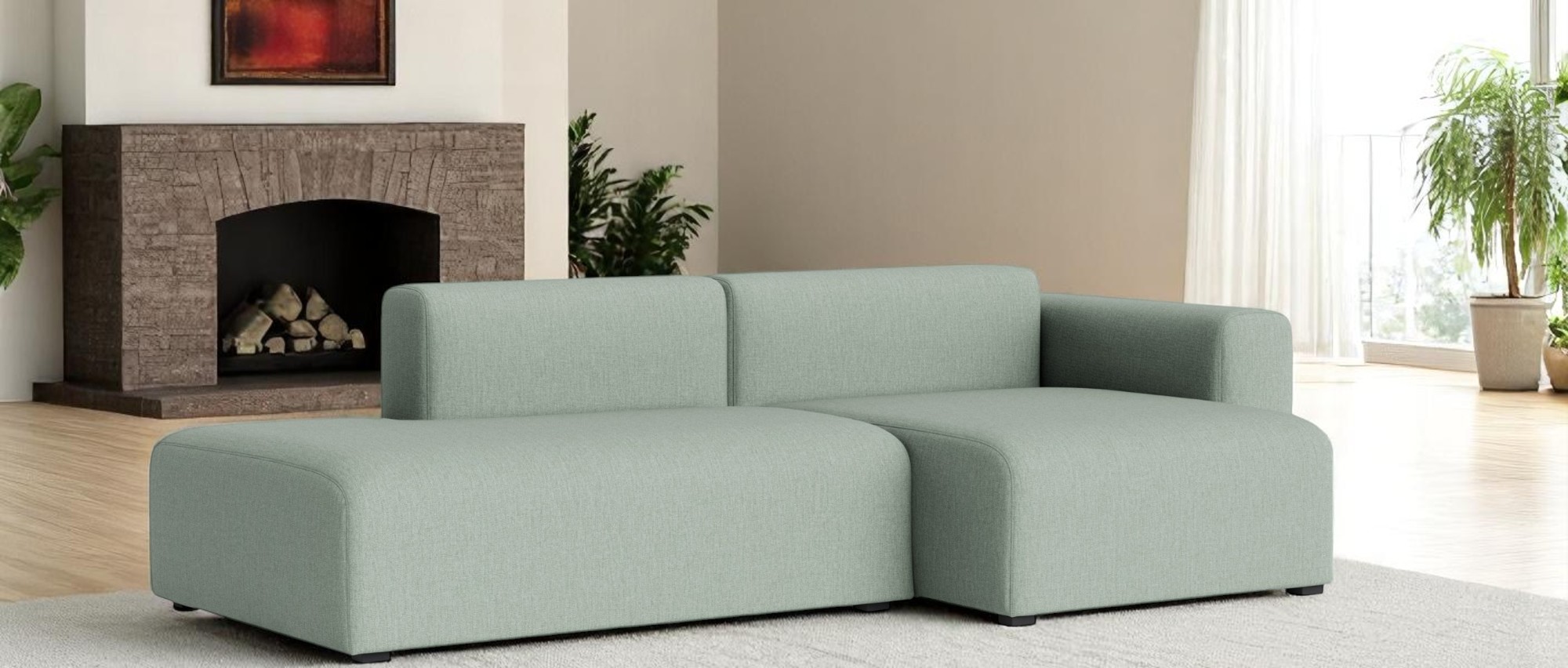 Mags Sofa 2,5-Sitzer Combination 3 low Armrest mit Armlehne rechts Hay 