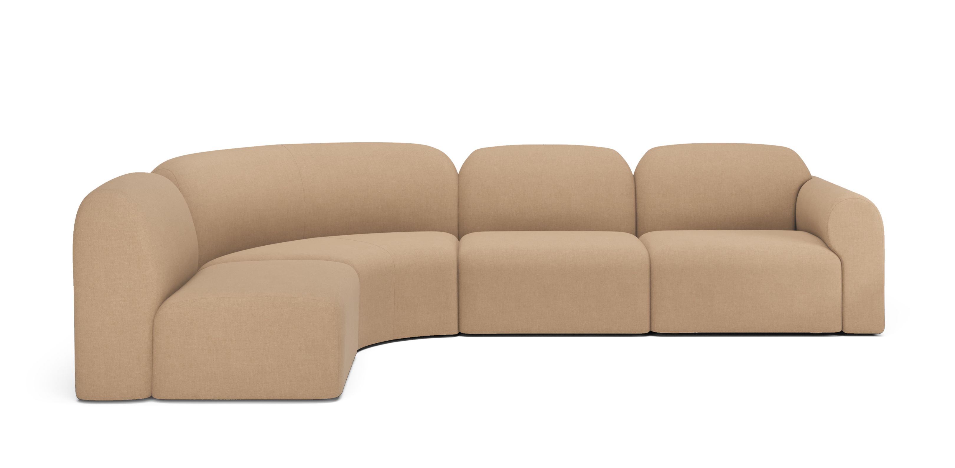 Bulky Modulsofa Light Sepia Liegeposition links Ethnicraft
