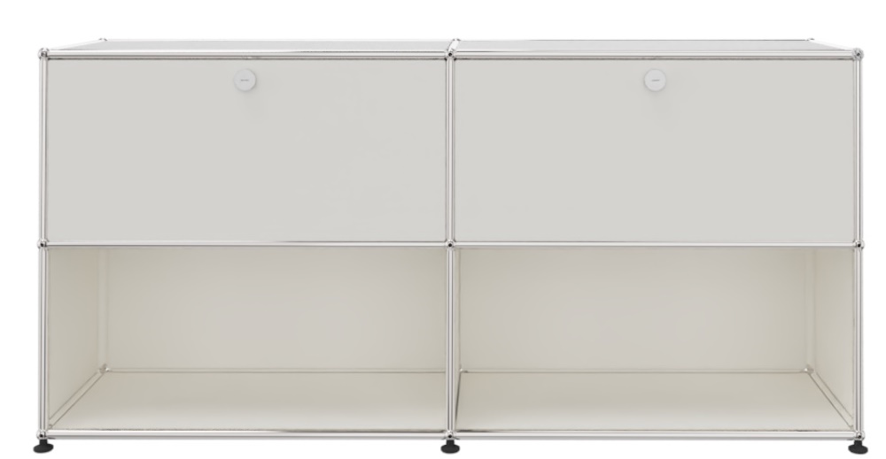 USM Haller Sideboard 2 Schubladen und 2 Offen Reinweiß - FAST DELIVERY