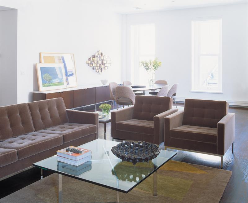 Barcelona Couchtisch Kristallglas Knoll International QUICK SHIP