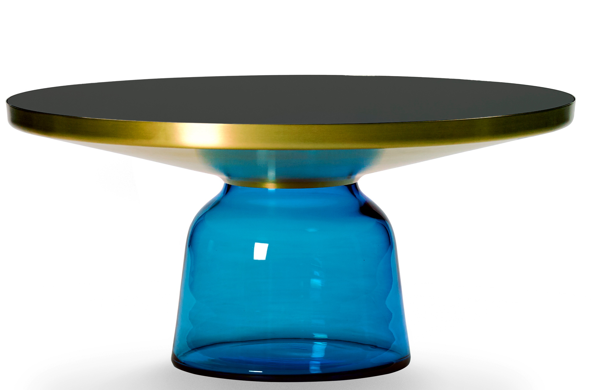 Bell Coffee Table Couchtisch Messing ClassiCon Saphir-blau