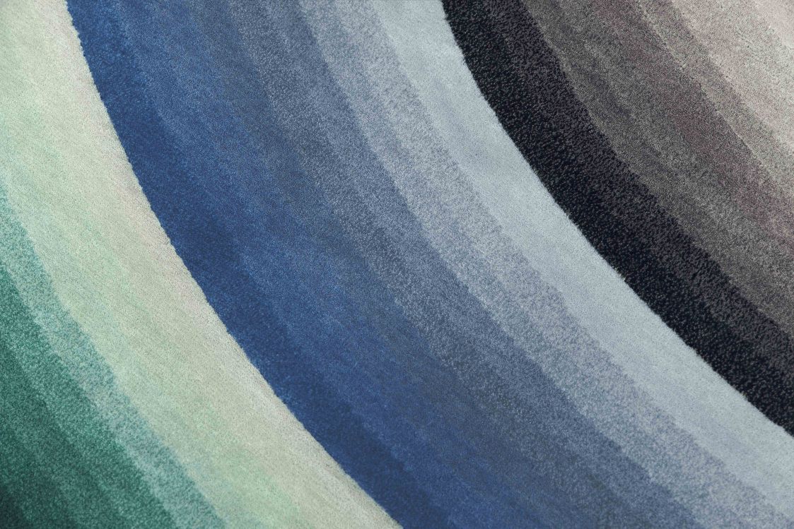 Round Mirage Teppich blau Gan