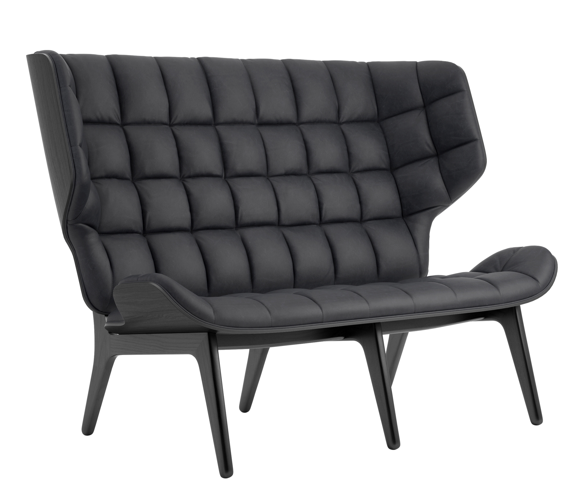 Mammoth Sofa Lederbezug NORR11 Eiche schwarz Dunes Leder Anthrazit
