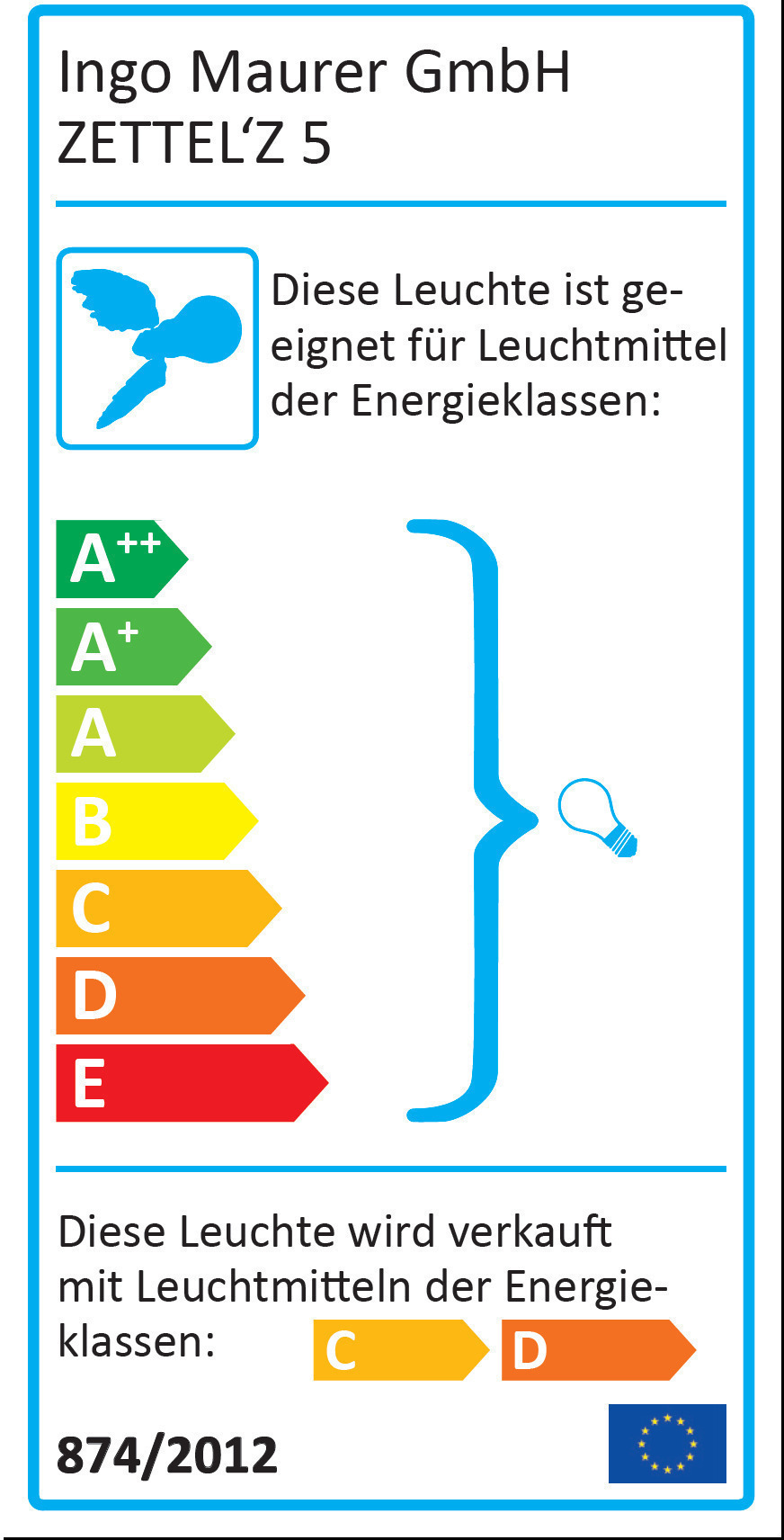 Zettel´z 5 Hängeleuchte Ingo Maurer