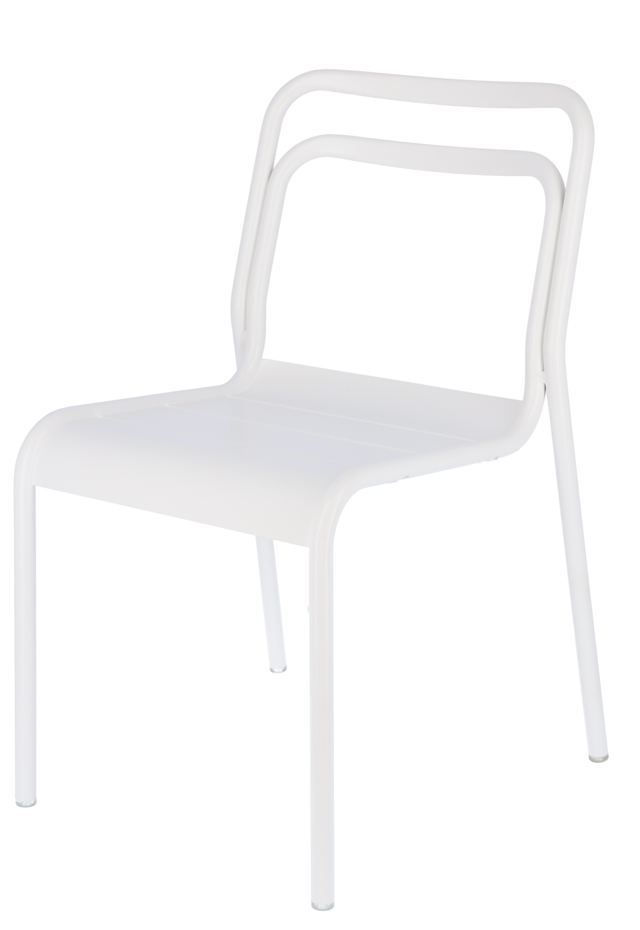 Weißer Live Stapelstuhl von Jan Kurtz für den Außenbereich, minimalistisches Design.