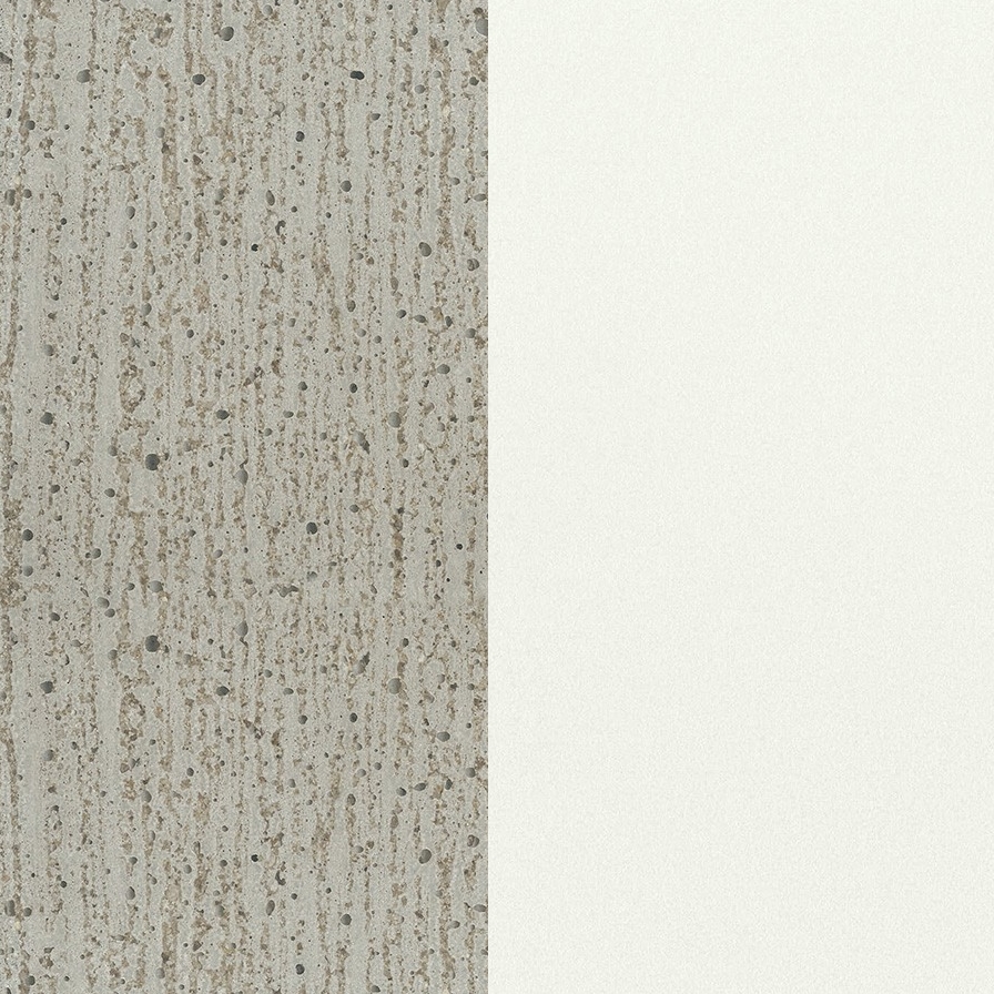 Beton natur / Holz weiß lackiert