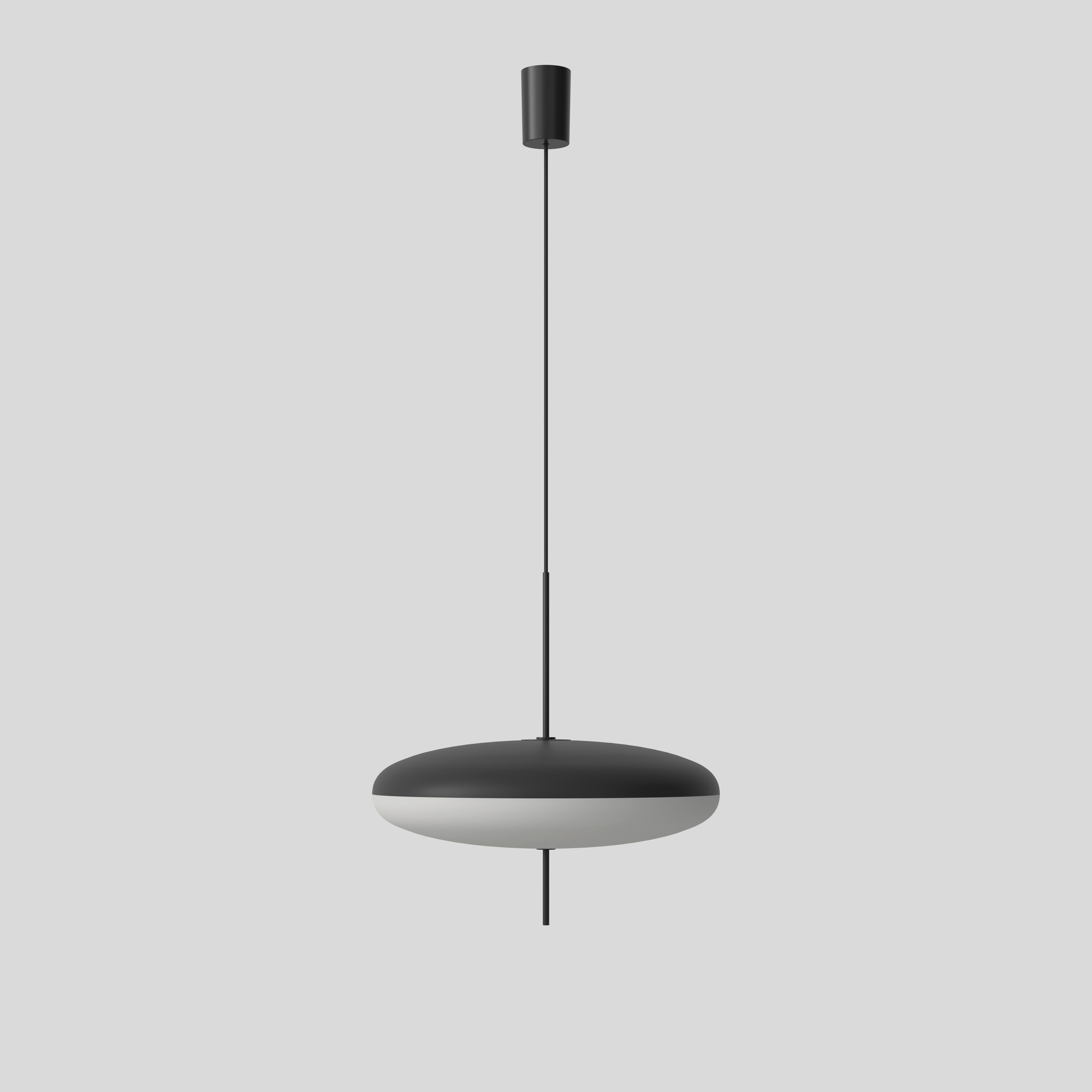 Model 2065 Deckenleuchte Schwarz und Weiß Diffusor Schwarze Hardware Schwarzes Kabel Astep EINZELSTÜCK 