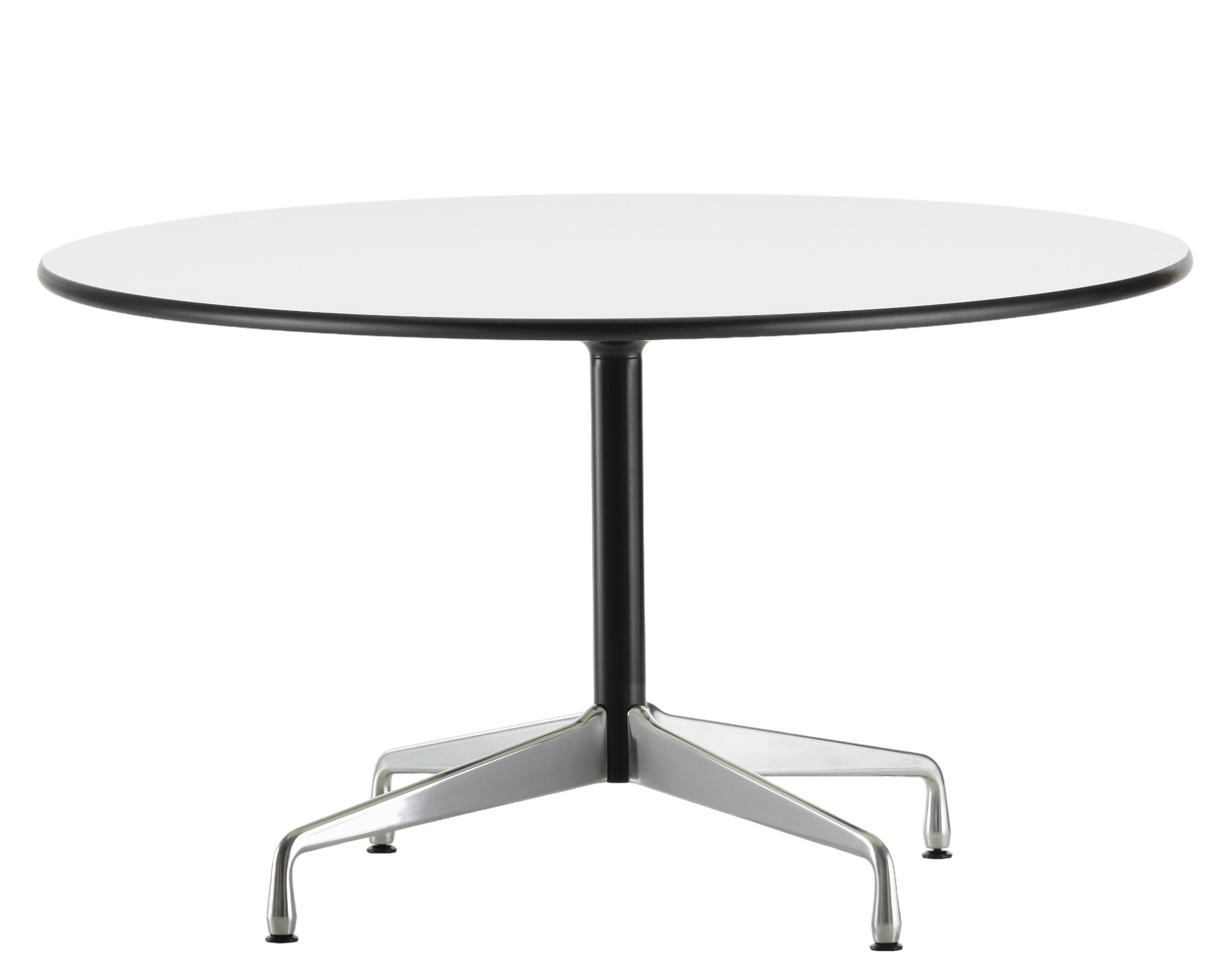 Eames Segmented Table Dining Rund Esstisch HPL WEISS / AUSLEGER POLIERT / STANDROHR BASIC DARK VITRA MÄNGELEXEMPLAR