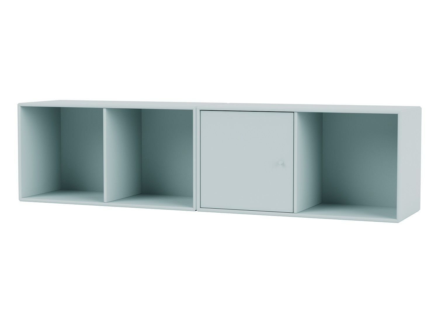 LINE Wandregal Montana QUICK SHIP Helles LINE Wandregal von Montana mit drei Fächern, davon eins mit Tür.