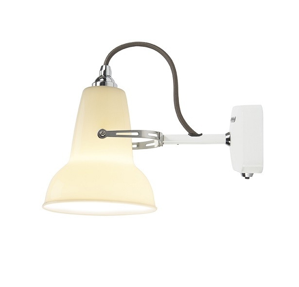 Original 1227 Mini Wall Light Wandleuchte Anglepoise Keramik weiß