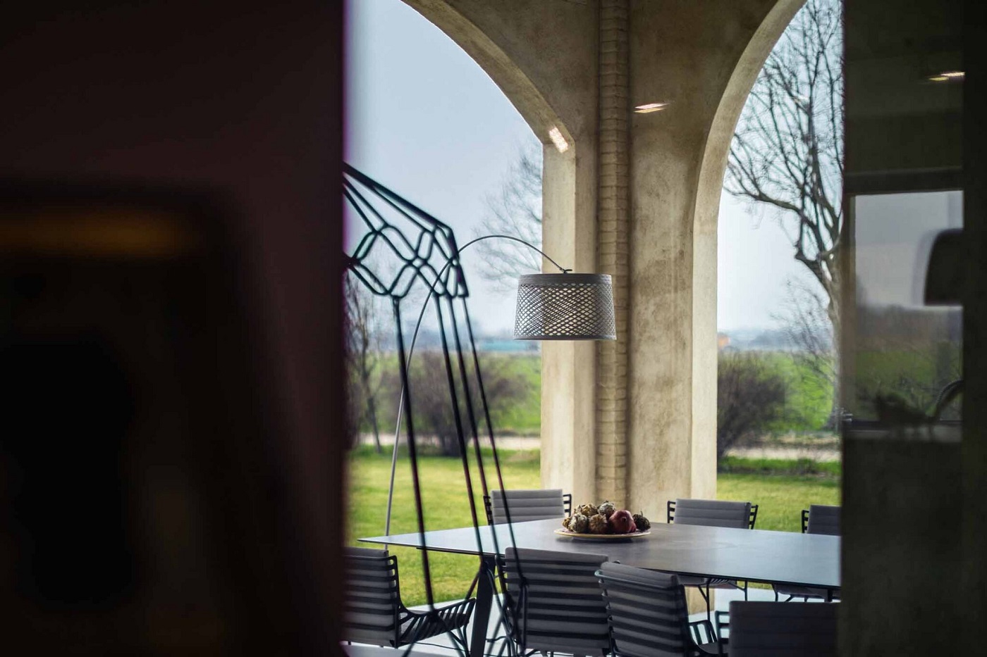 Twiggy Grid Stehleuchte kaminrot Foscarini