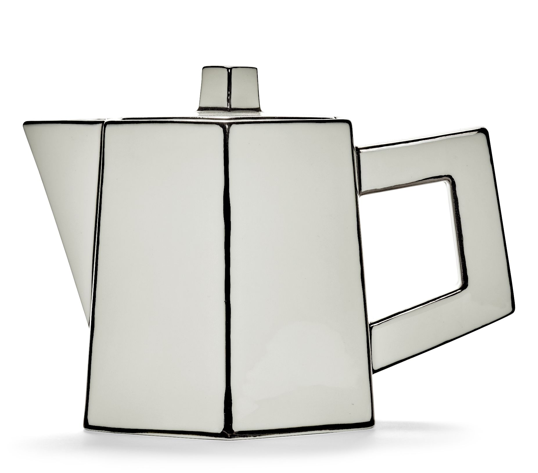 Teekanne Weiß/Schwarz Carte Blanche Serax 