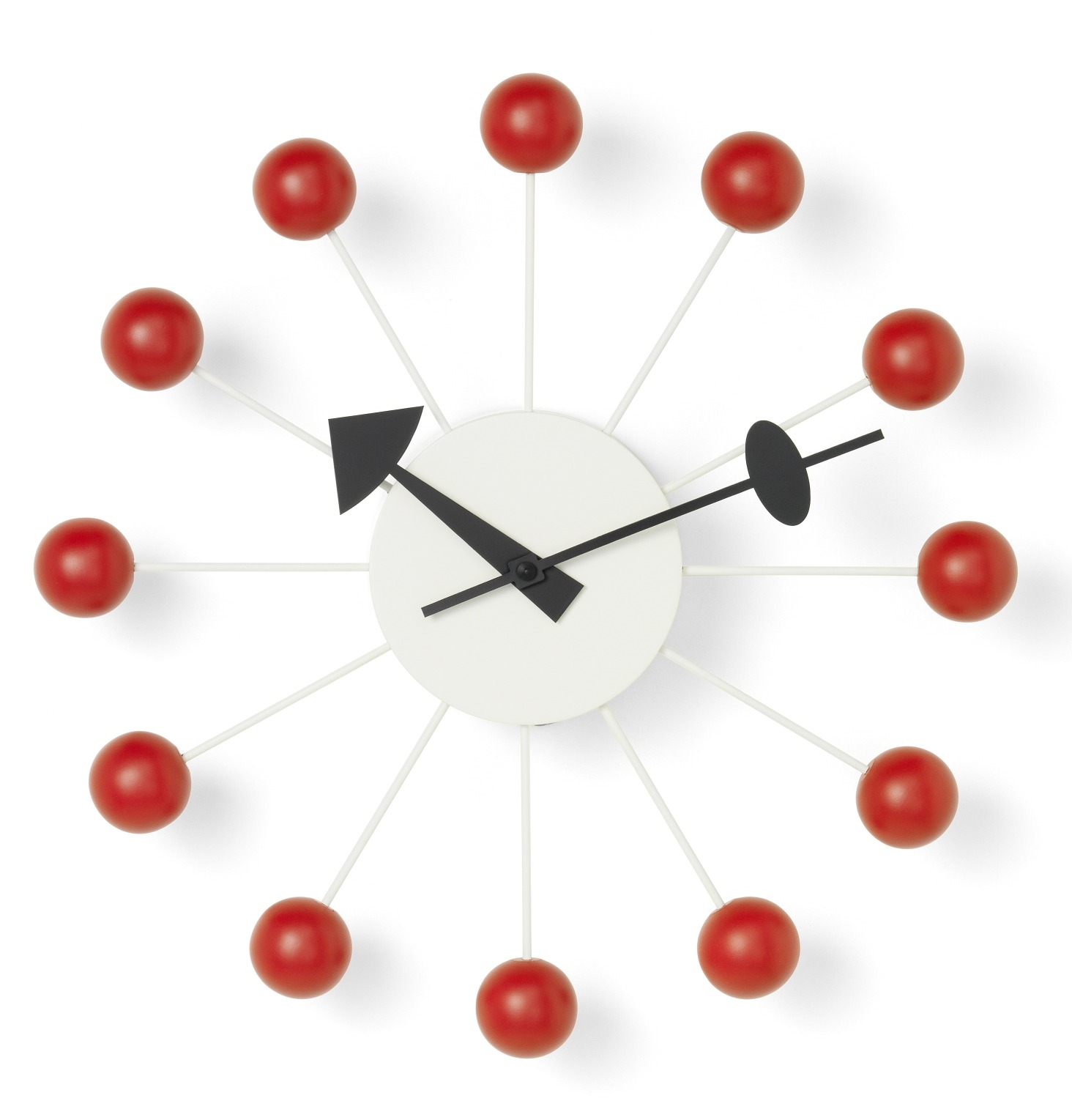 Ball Clock Wanduhr - rot Vitra