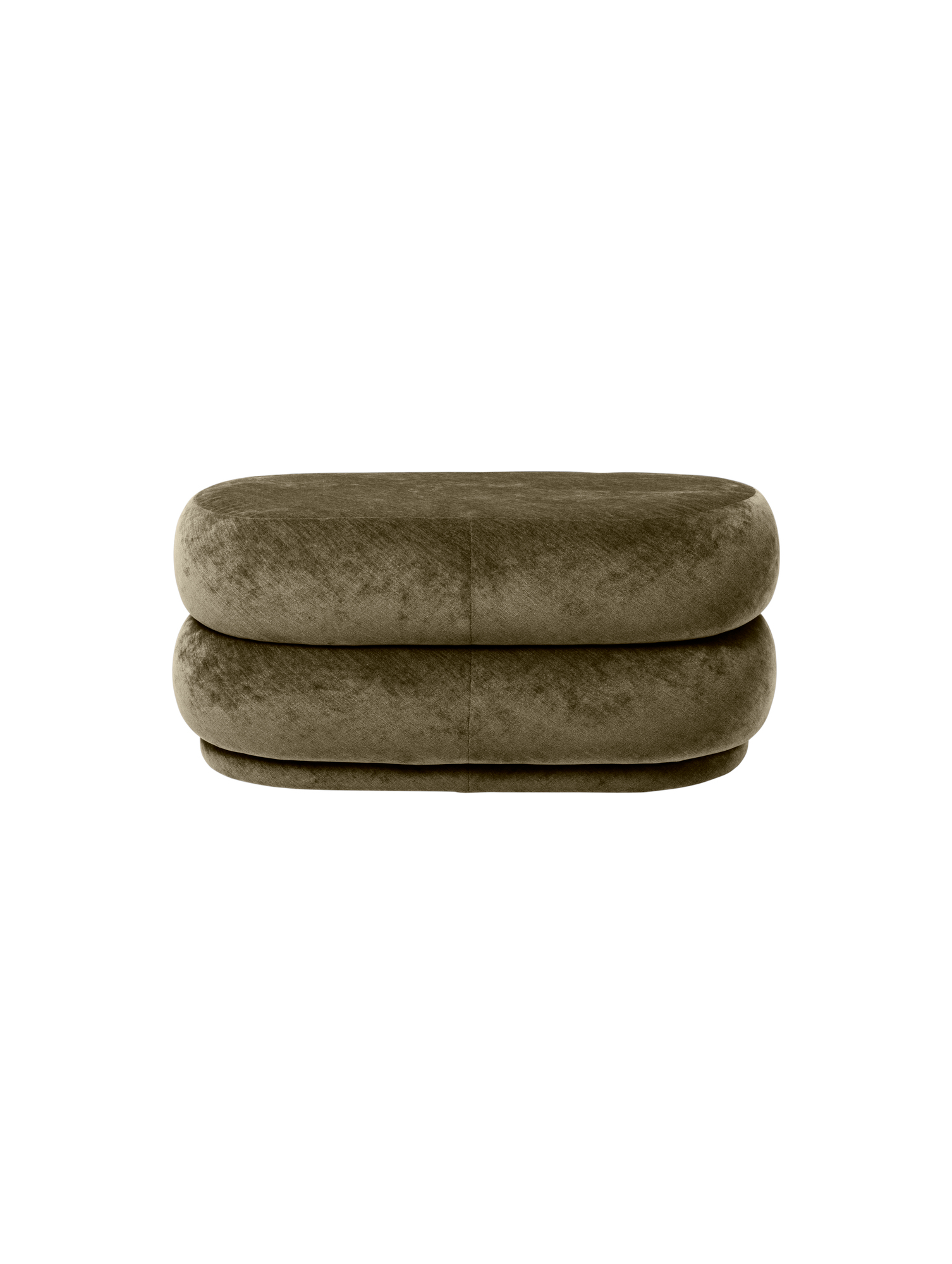 Pouf Oval Faded Velvet Hocker Mittel Ferm Living Forest