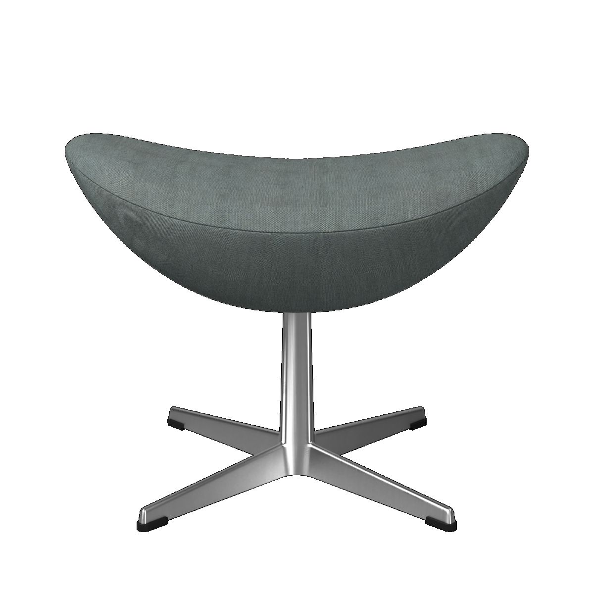 Egg Chair Hocker mit Re-wool Stoff in hellem Aquamarin, Designermöbel von Fritz Hansen.