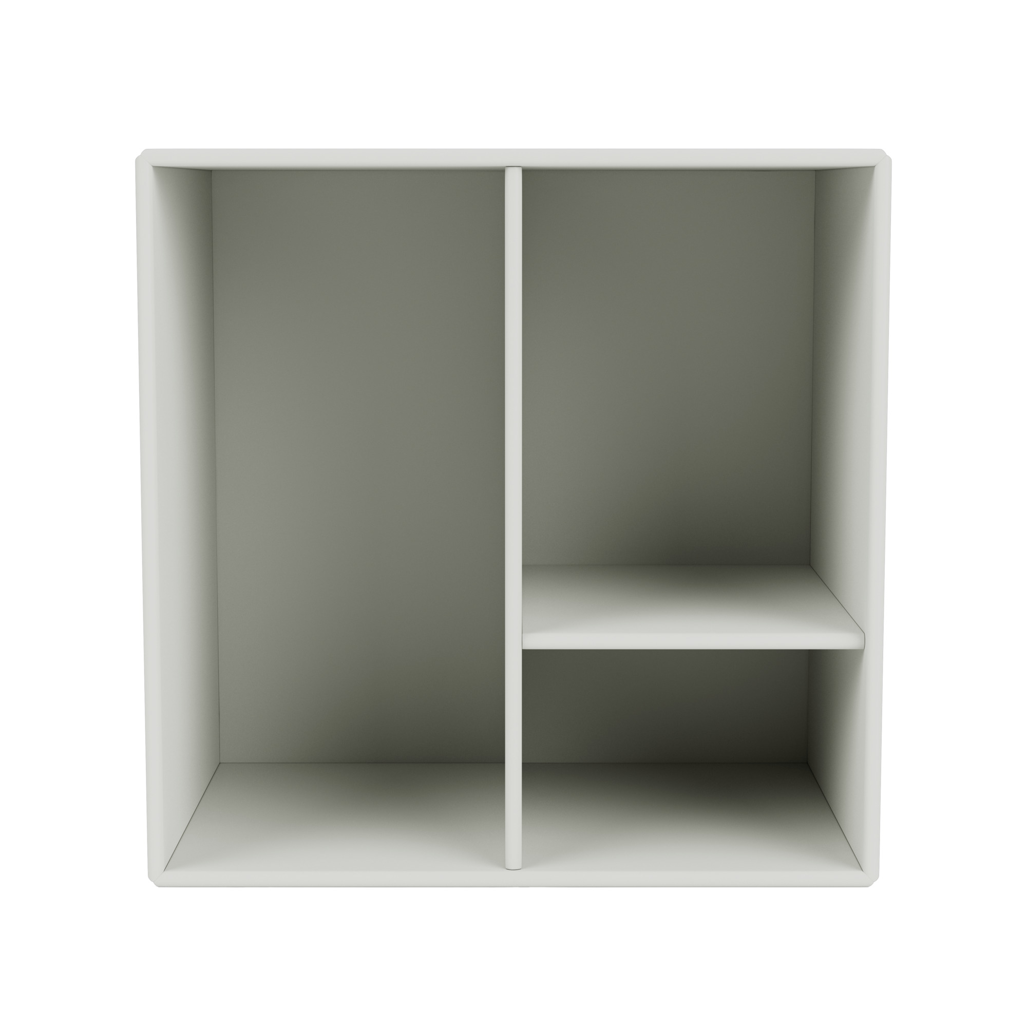Weißes Mini Modul mit Regalböden. Skandinavisches Design für Wohnzimmer, Büro oder Kinderzimmer. Regalsystem zur Wandmontage.