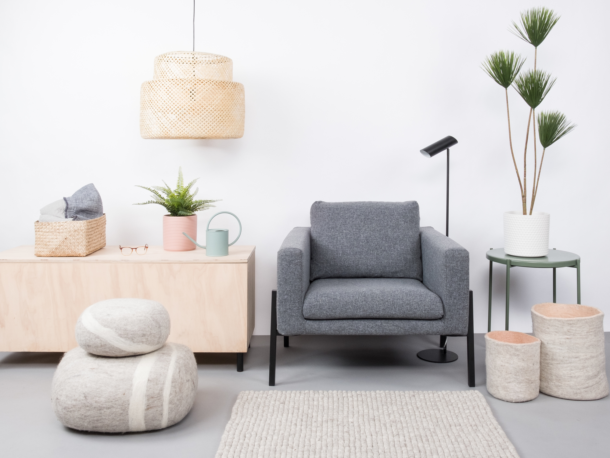 Filzkugel Teppich 160x230 cm Myfelt Lotte