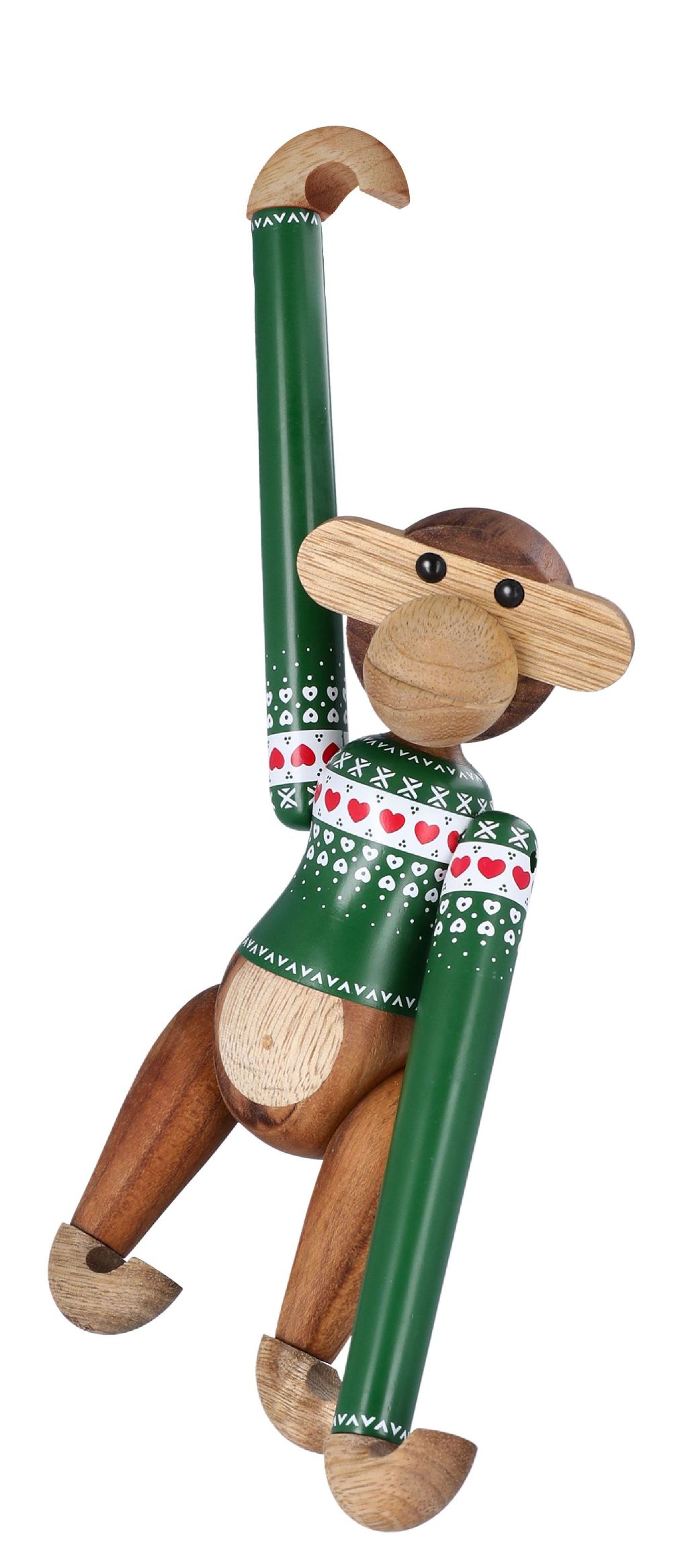 Christmas Jumper Affe Grün klein Holzfigur Kay Bojesen 