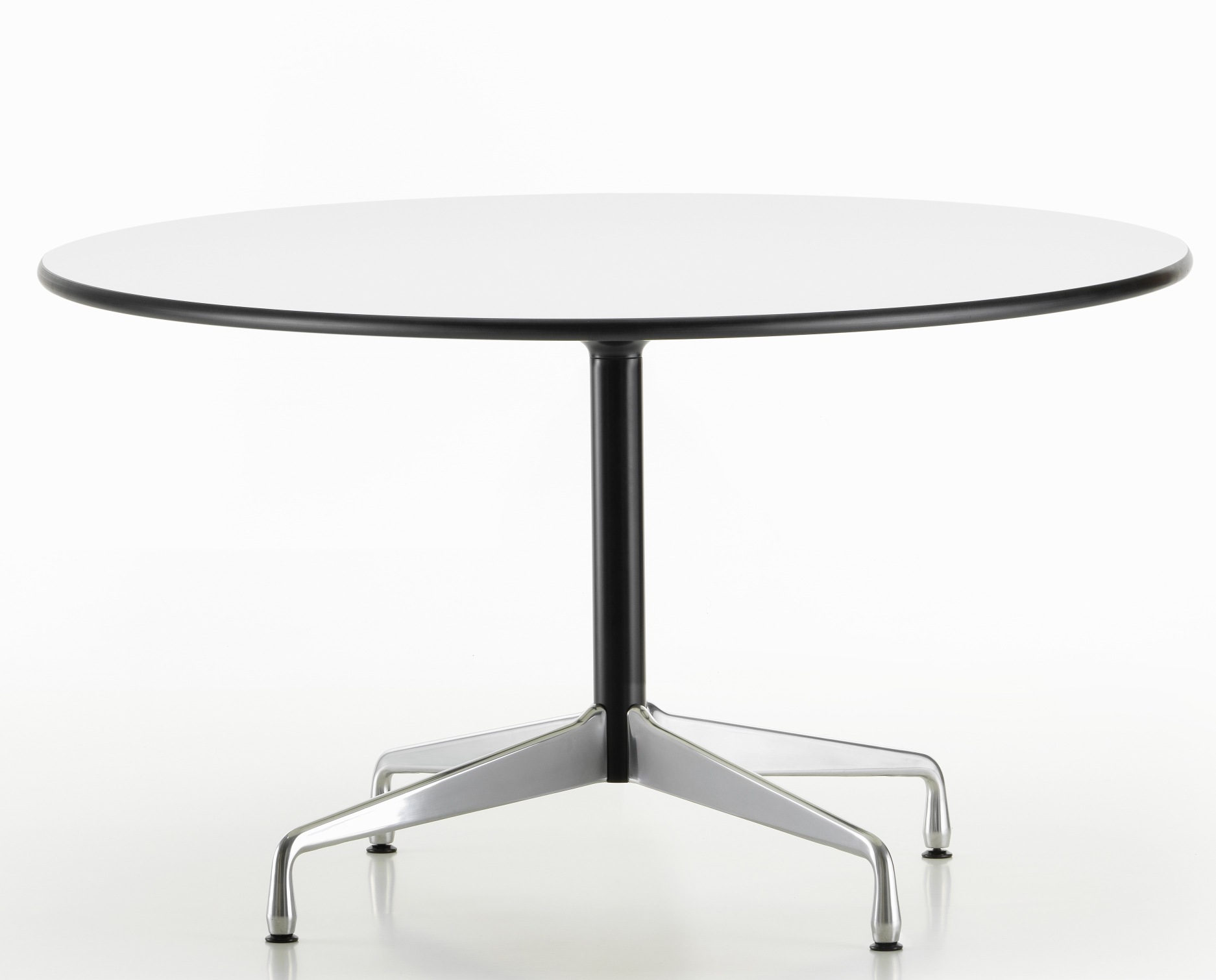 Eames Segmented Table Dining Rund Esstisch HPL WEISS / AUSLEGER POLIERT / STANDROHR BASIC DARK VITRA MÄNGELEXEMPLAR