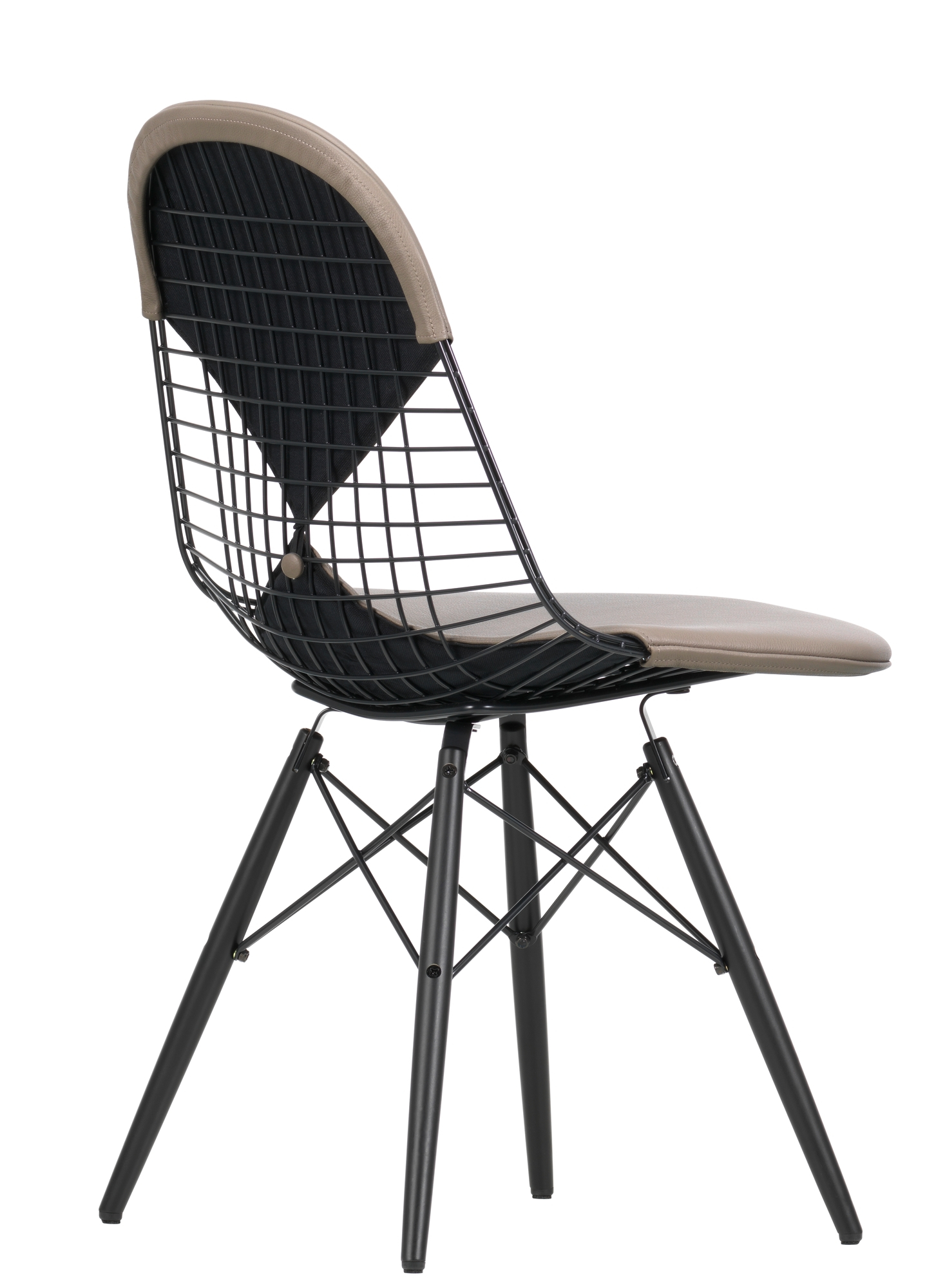 DKW-2 Wire Chair Stuhl mit Sitz und Rückenpolster Vitra