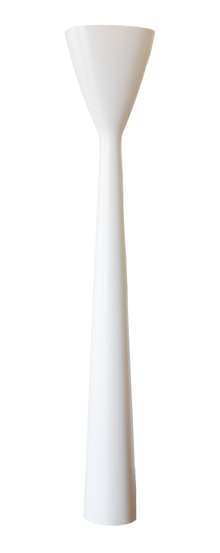 Weiße Luceplan Stehleuchte, Modell D38L Carrara, LED-Beleuchtung für modernes Wohnambiente.