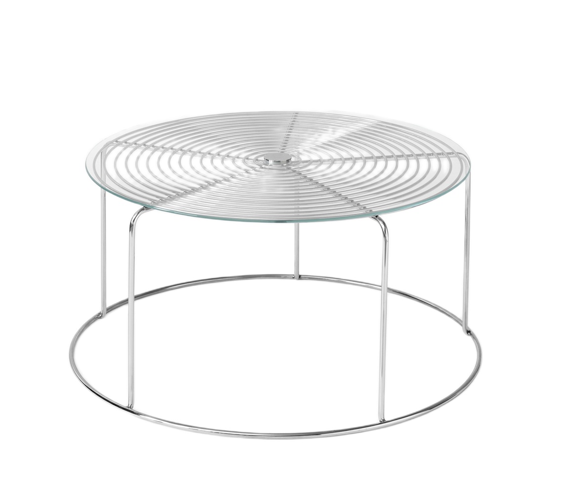 Wire Coffee Table Couchtisch mit Glasplatte AndTradition