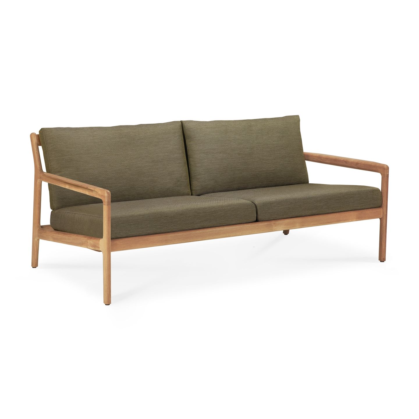 Jack Outdoor 2 Sitzer Sofa Teak grüner Stoff Ethnicraft