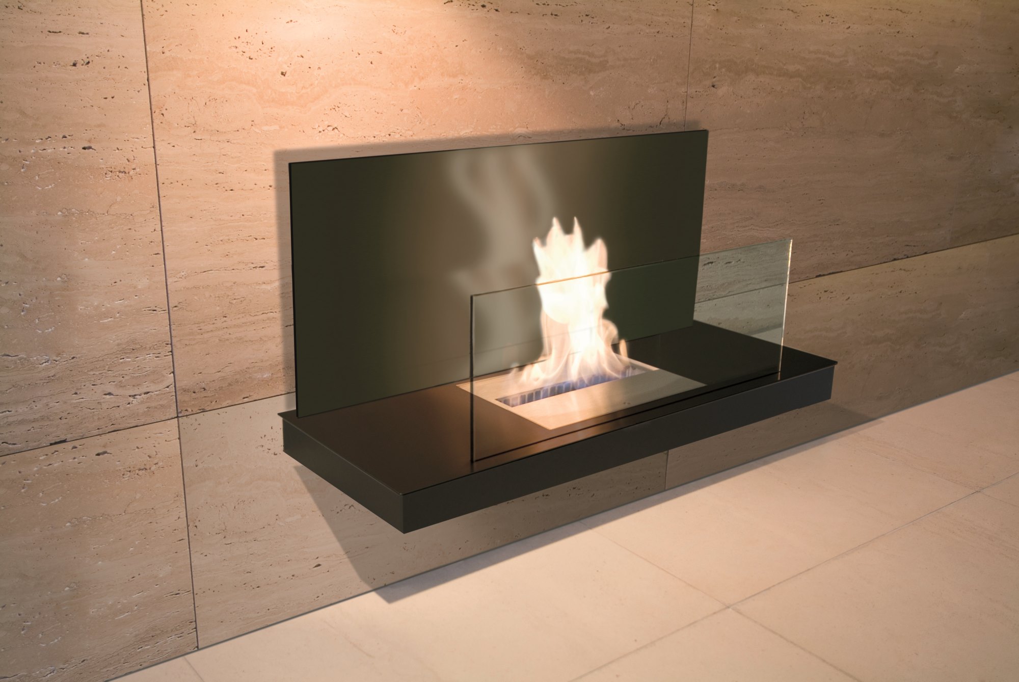 Wall Flame 2 Ethanol Kamin Radius