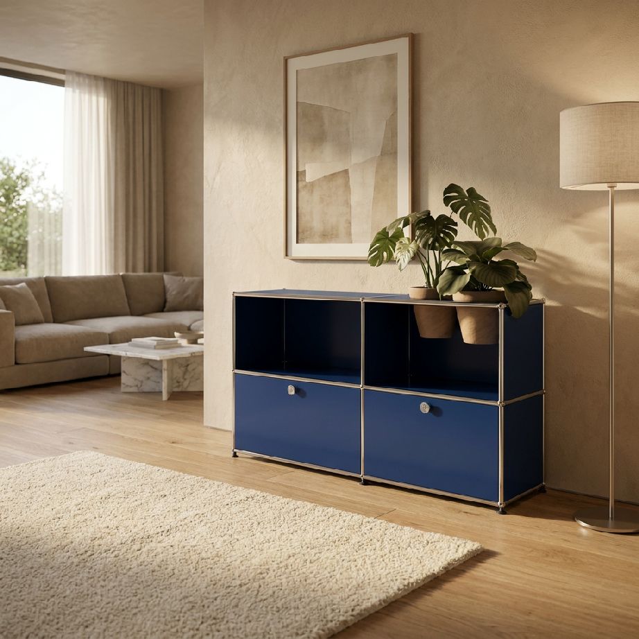 USM Haller Sideboard M57 mit Klapptüren und Pflanzeneinsatz QUICK SHIP