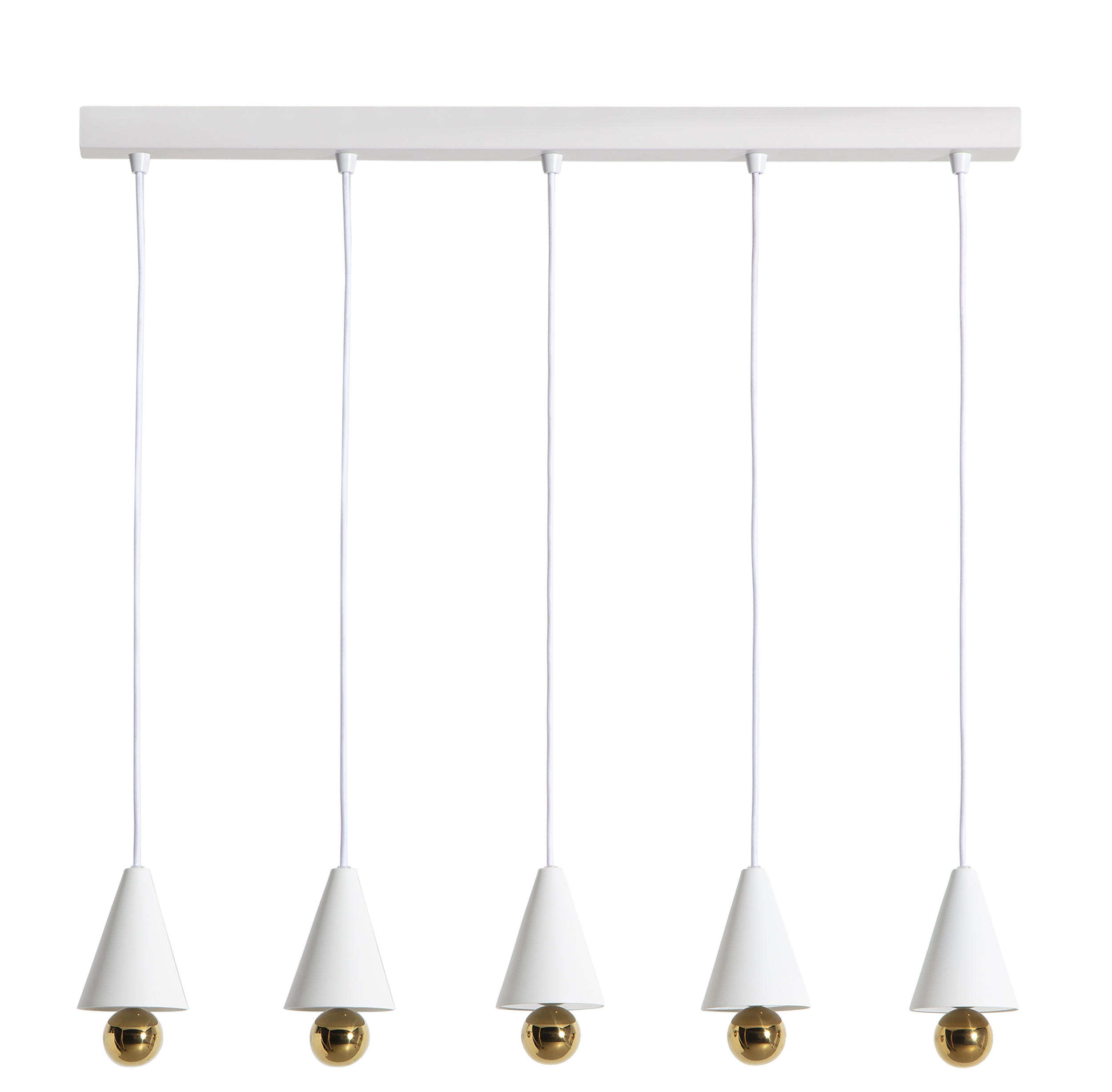 Cherry Pendant light Pendelleuchte 5-er Set Linear Petite Friture Weiß