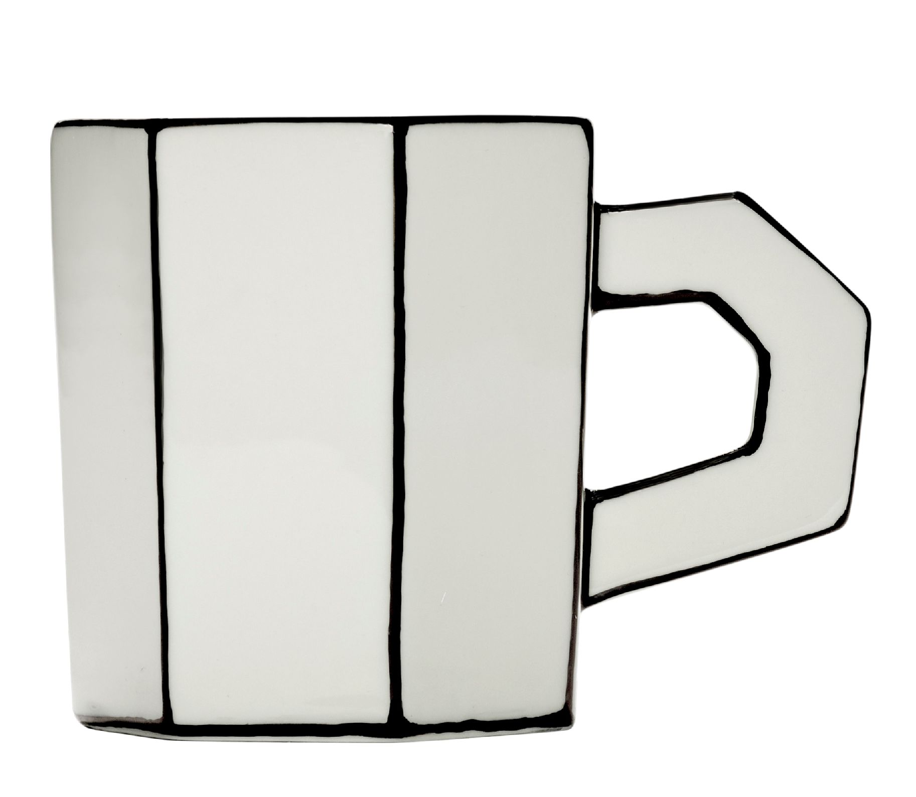 Teetasse Weiß/Schwarz Carte Blanche Serax  