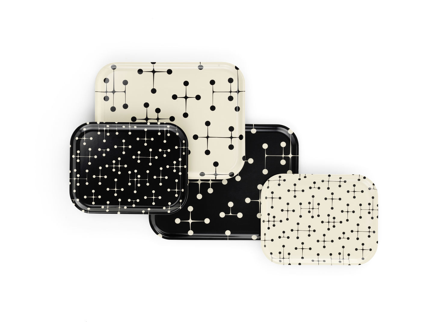 Classic Tray Medium Tablett Vitra Dot Pattern reverse dark