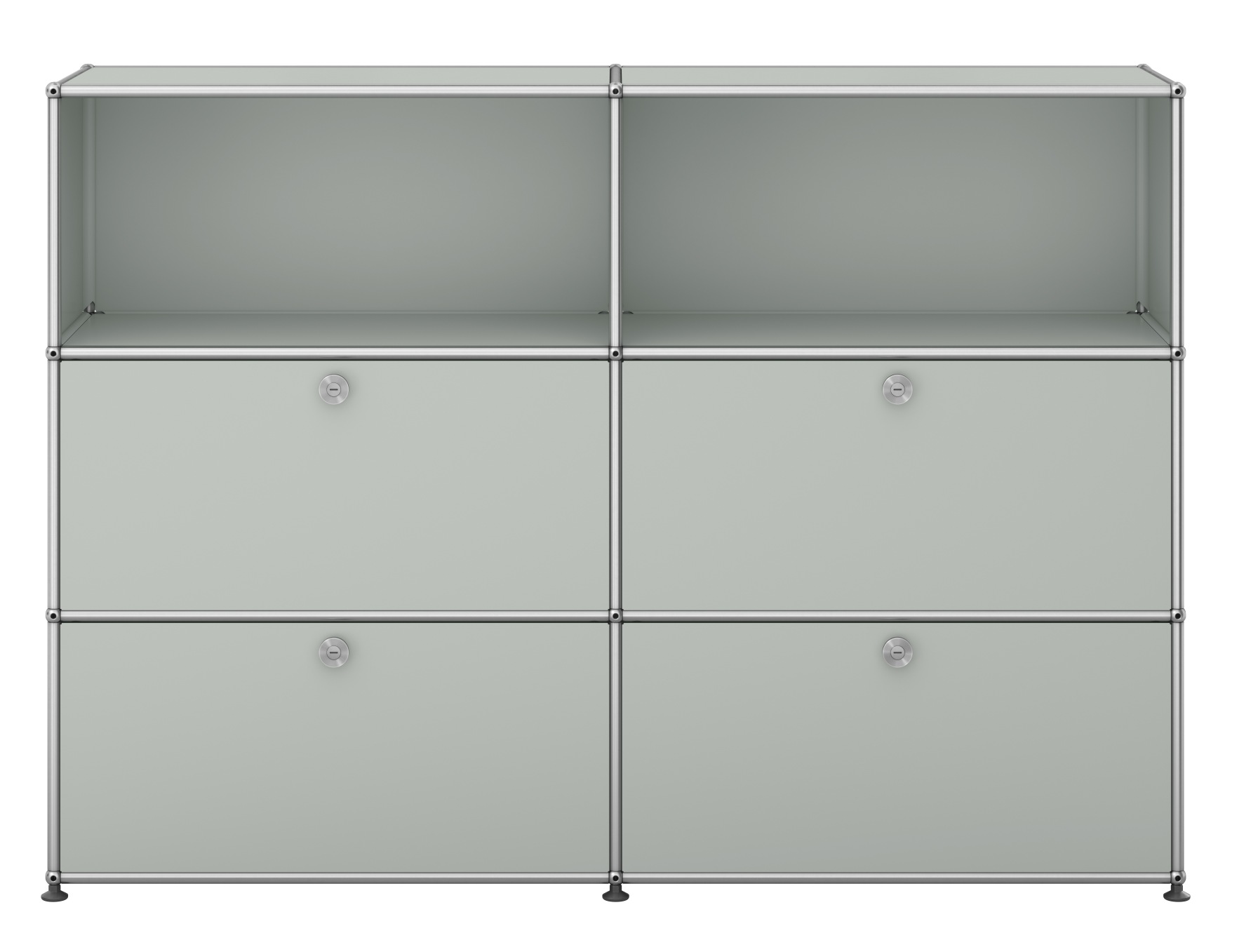 USM Haller Sideboard / Highboard mit 4 Klappen – QUICK SHIP lichtgrau