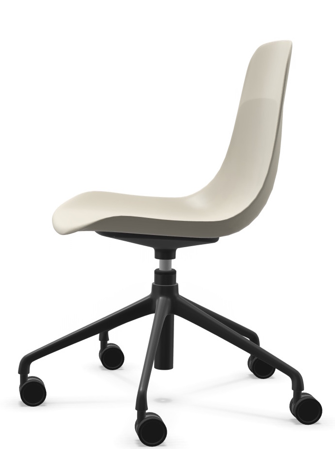 Elephantino Stuhl Fünfstern Gestell mit Rollen Kristalia