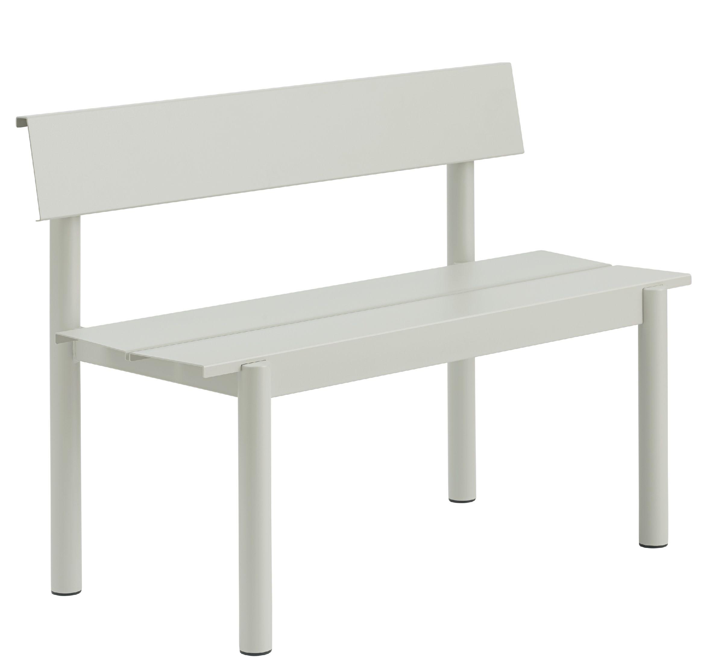 Linear Steel Bench Outdoor Bank mit Rückenlehne 110x34 cm Muuto 