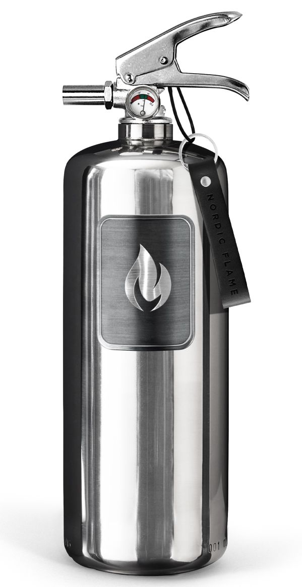 Feuerlöscher Steel Edition 2 kg polierter Edelstahl Nordic Flame EINZELSTÜCK