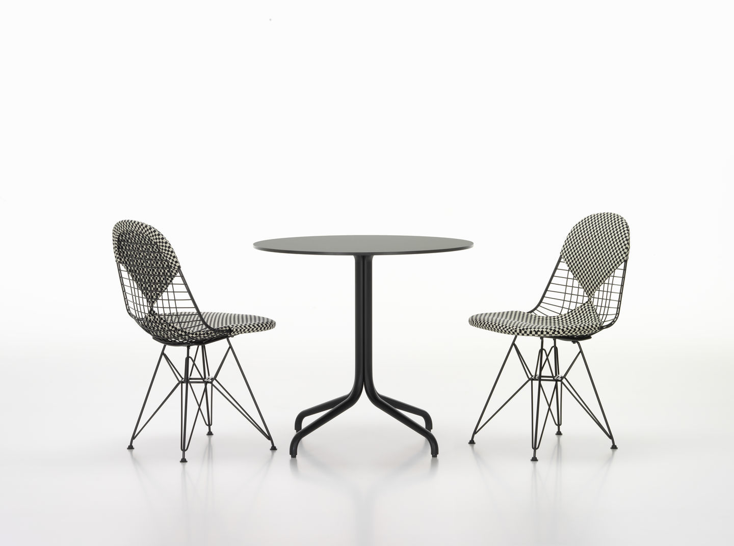DKR-2 Wire Chair Stuhl mit Sitz und Rückenpolster Vitra