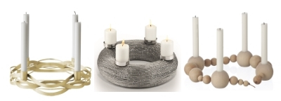 Adventskranz und Leuchter