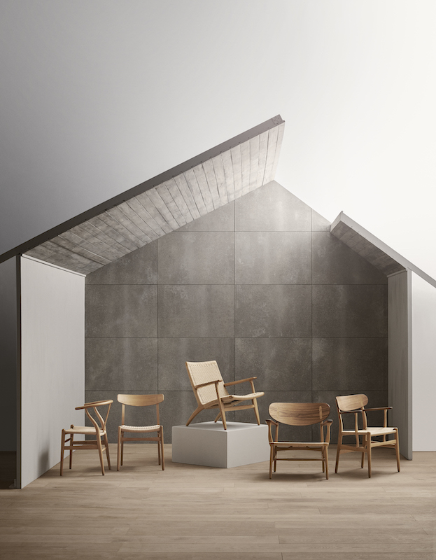 CH25 Lounge Sessel Eiche Schwarz Natur Geflecht Carl Hansen & Søn