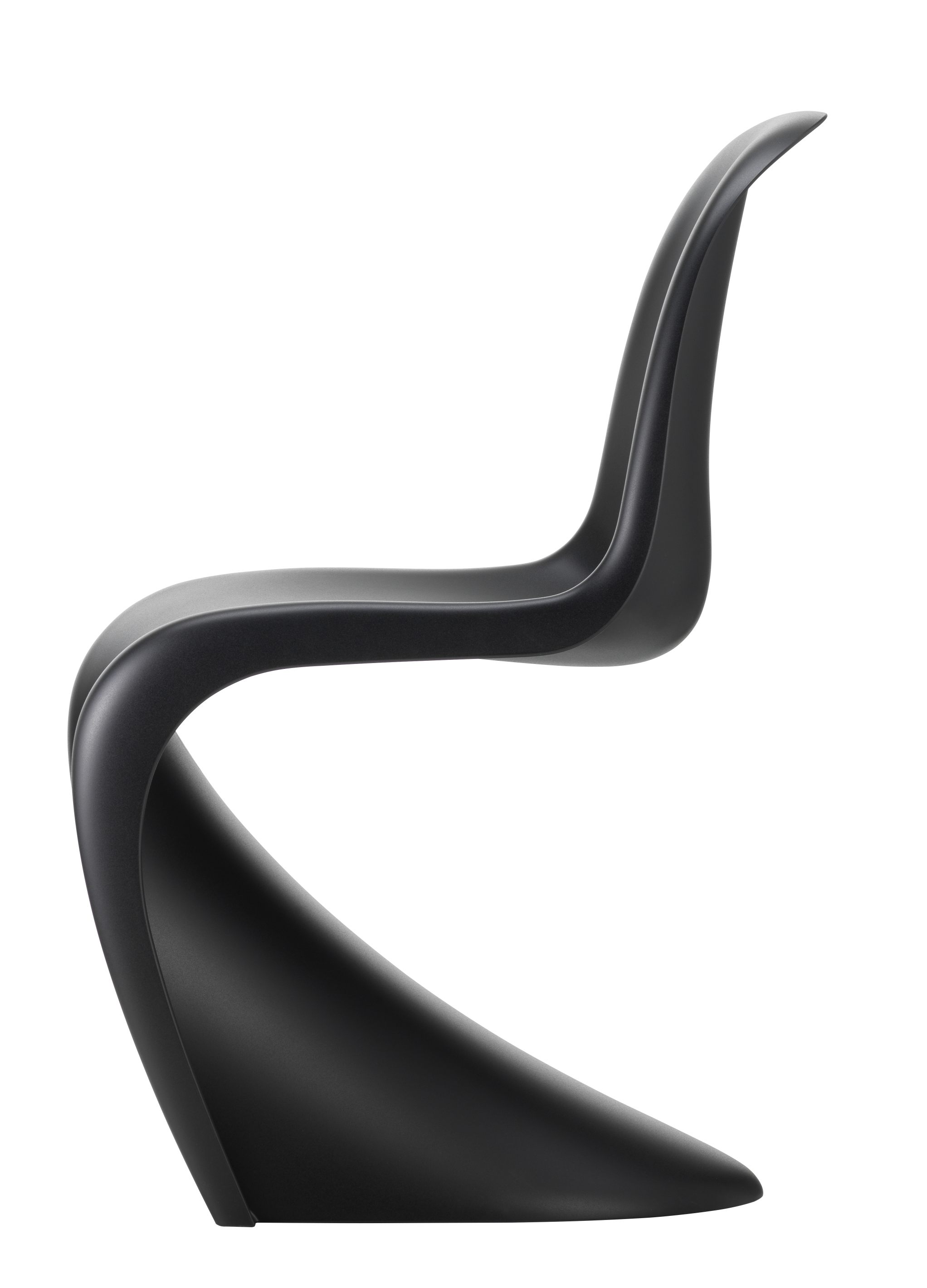 Panton Chair Kunststoff Stuhl Vitra Tiefschwarz NEUE HÖHE