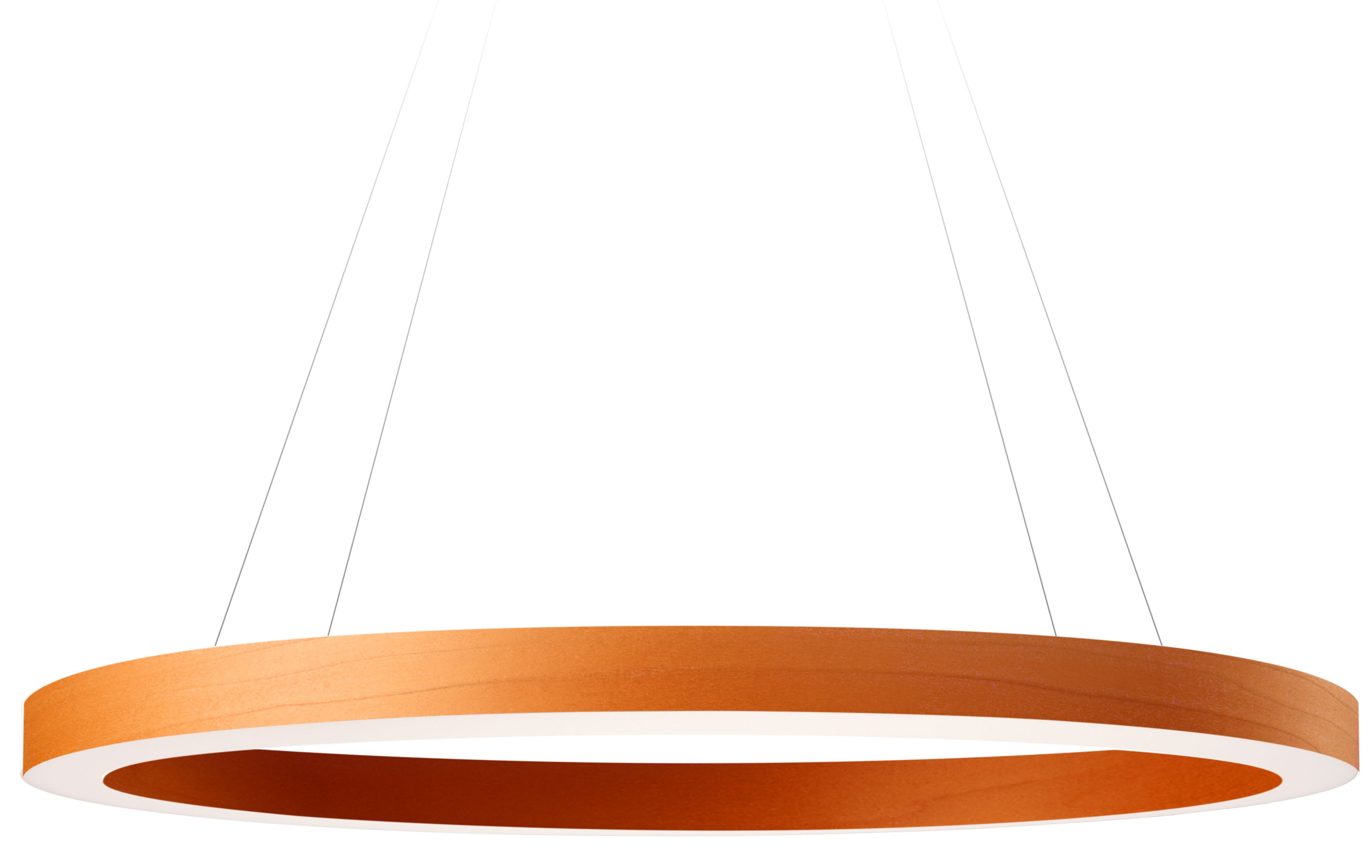 Orangefarbene Oh!-Line Pendelleuchte von LZF Lamps, Durchmesser 80 cm, moderne Hängelampe.