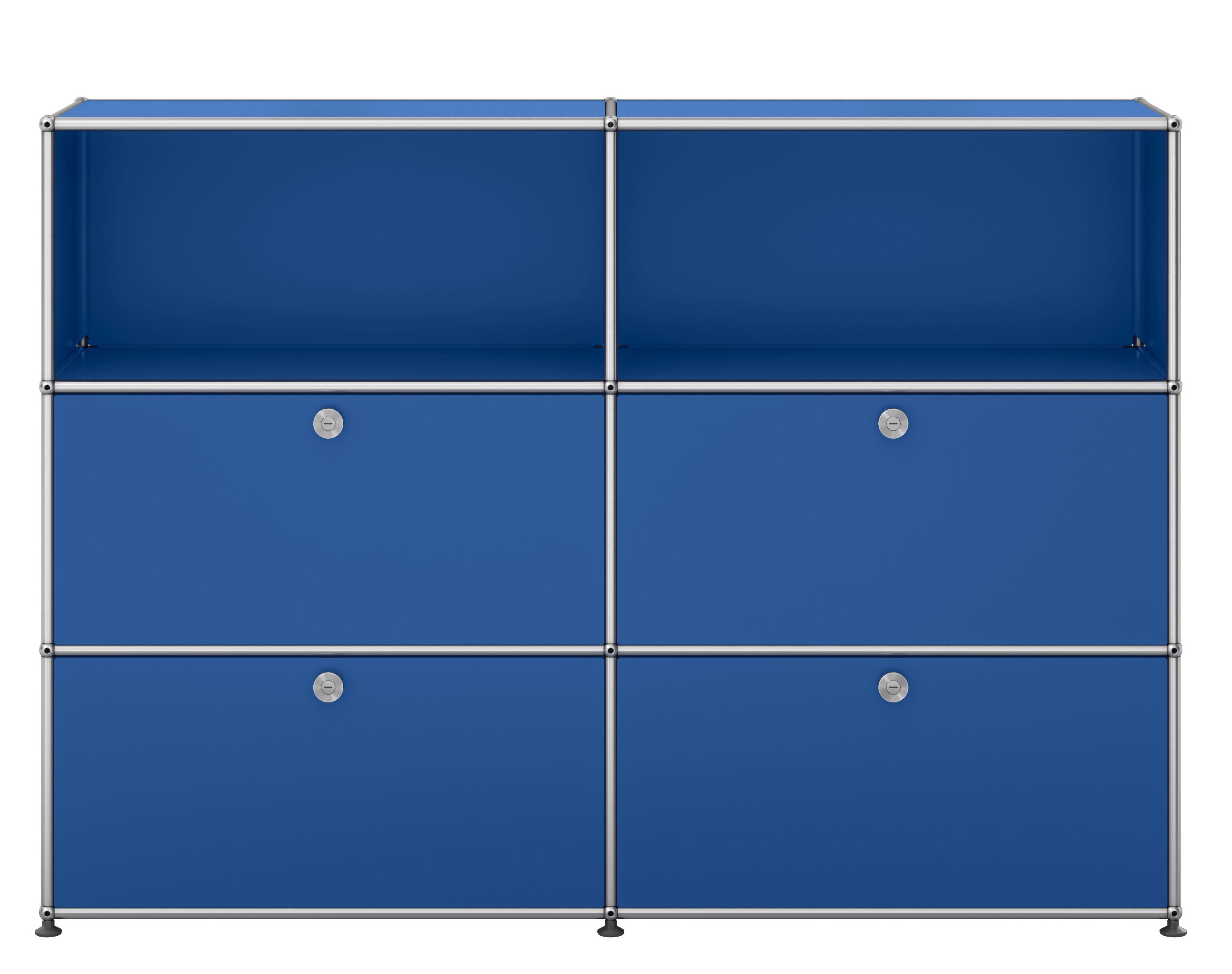 USM Haller Highboard 4 Klappen / 2 Offen Enzianblau