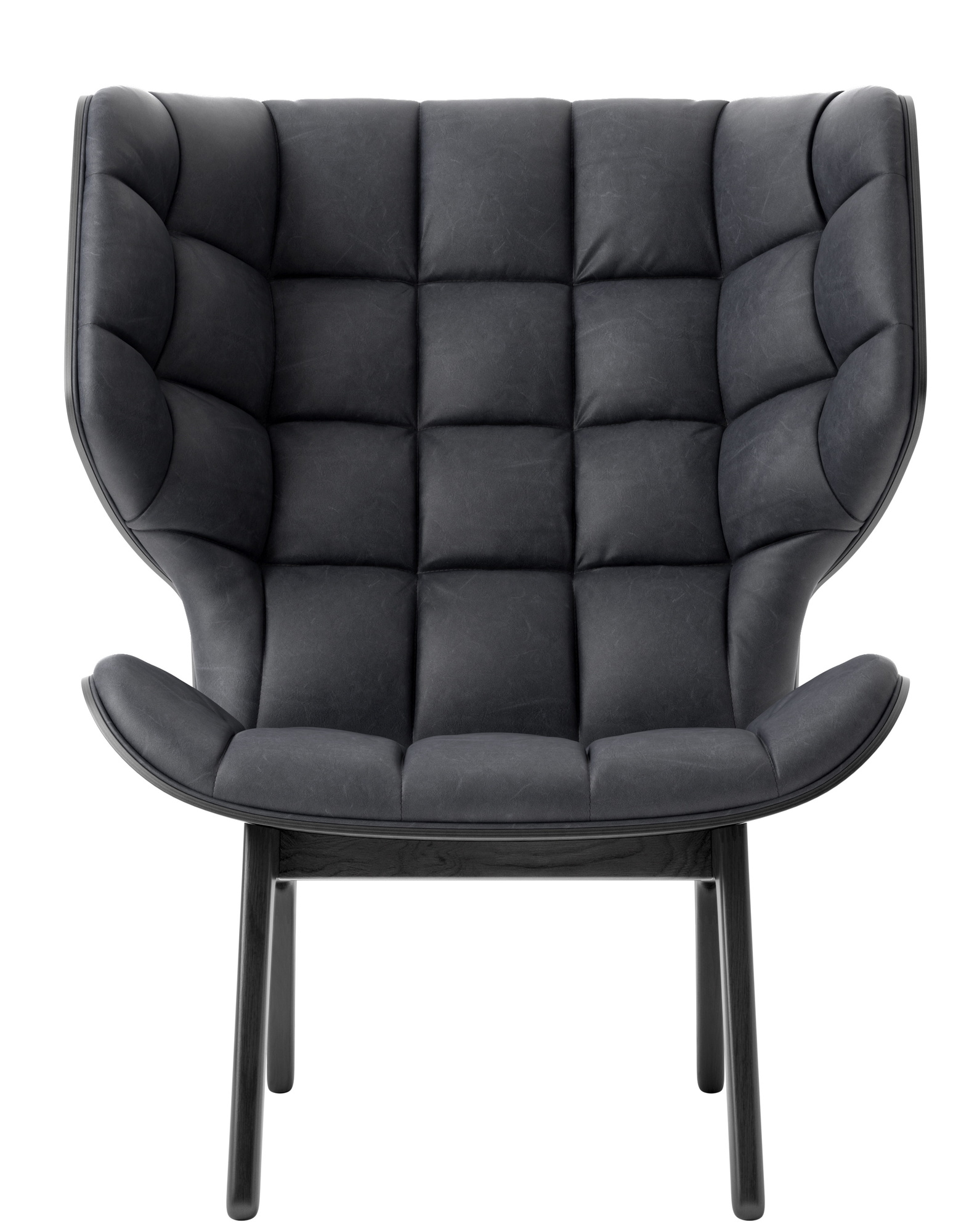 Mammoth Chair Sessel Lederbezug NORR11-Eiche schwarz Dunes Leder Anthracite