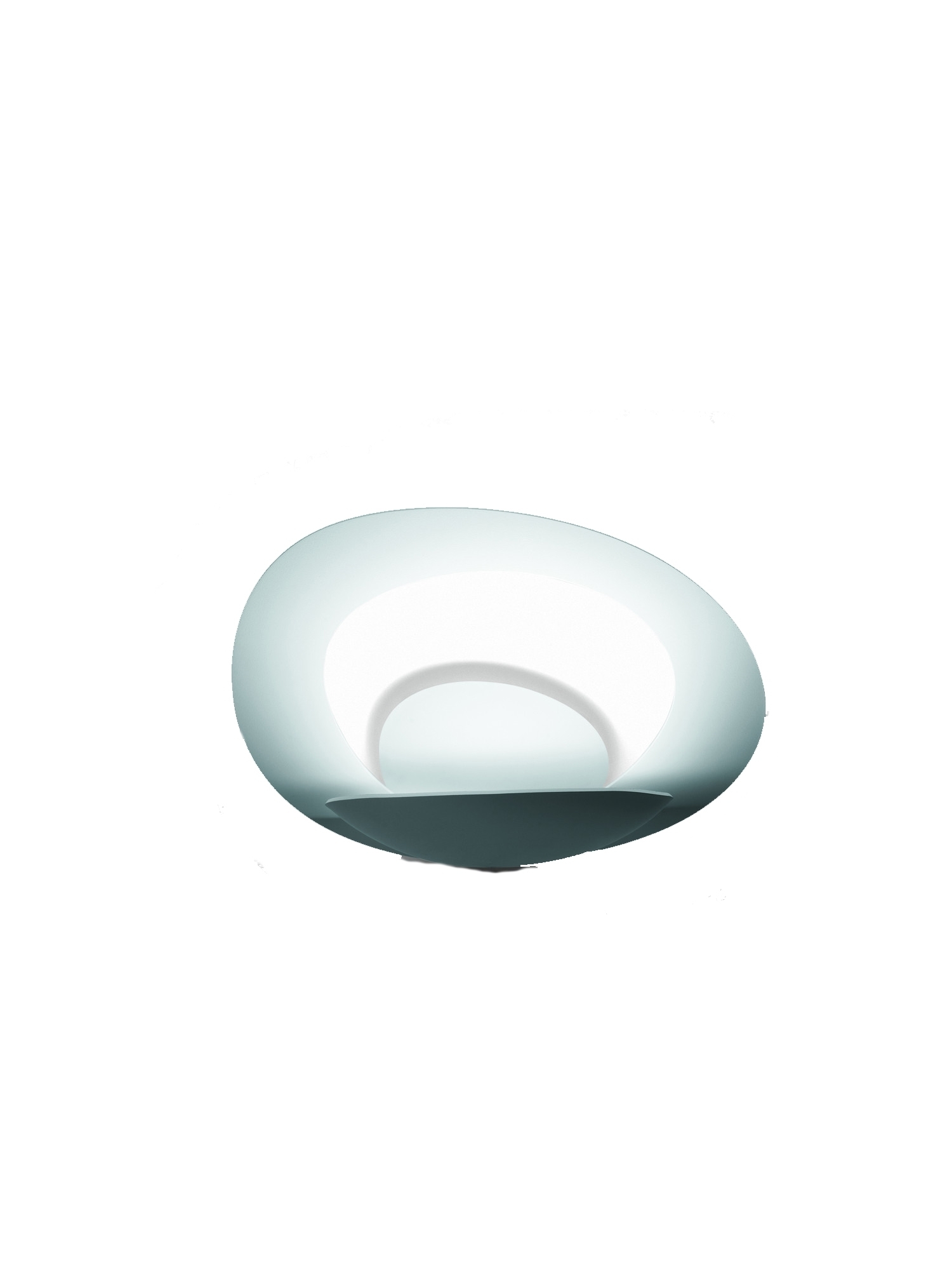 Weiße Pirce Micro LED Wandleuchte von Artemide, moderne Wandbeleuchtung für indirektes Licht.