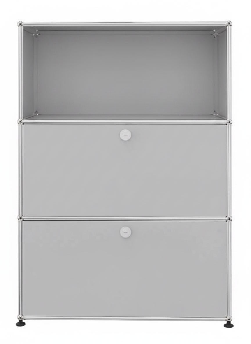 USM Haller Highboard 1 Offen / 2 Schubladen Lichtgrau
