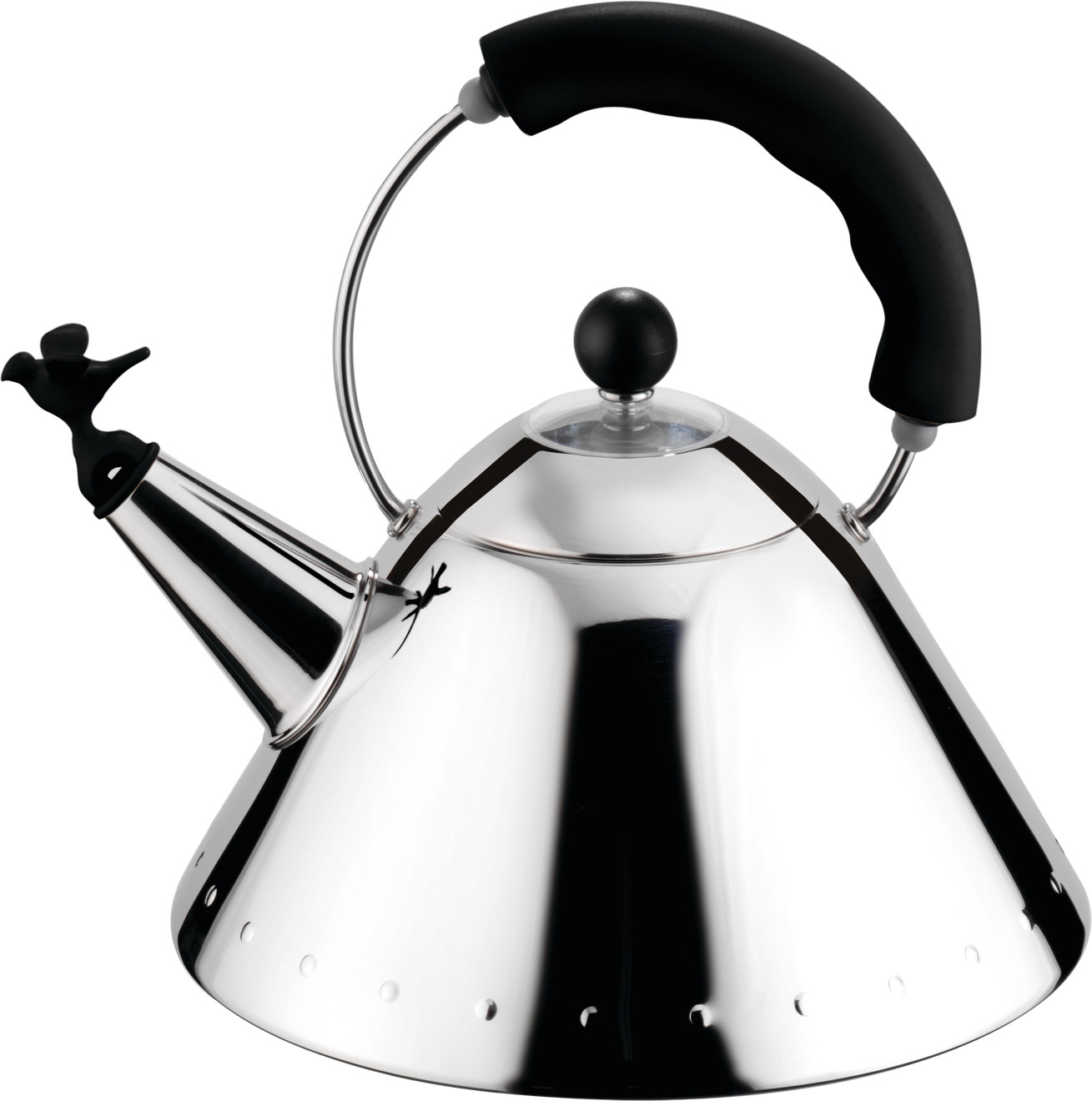 9093 B Wasserkessel schwarz Alessi