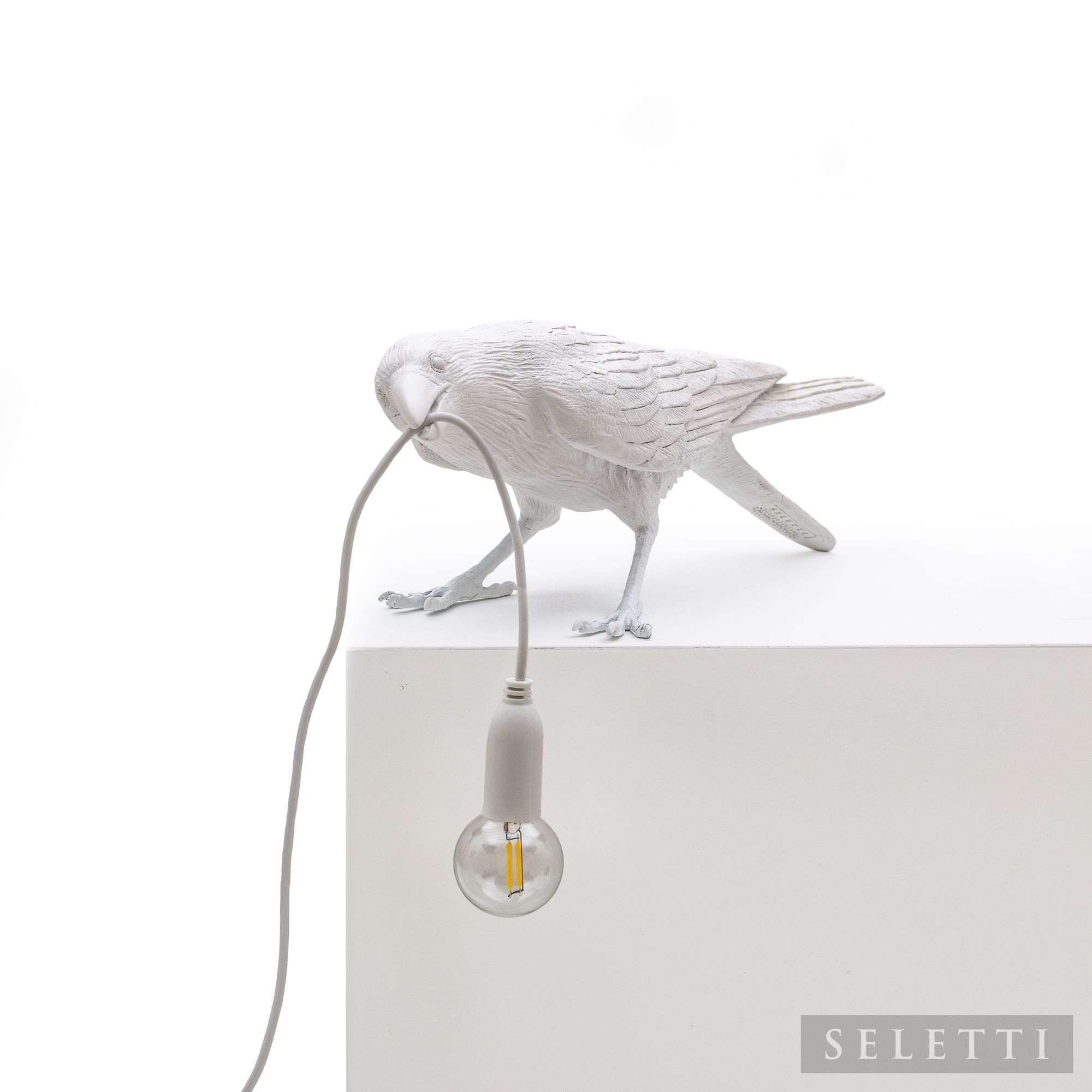 Bird Lamp Playing white Leuchte Seletti EINZELSTÜCK