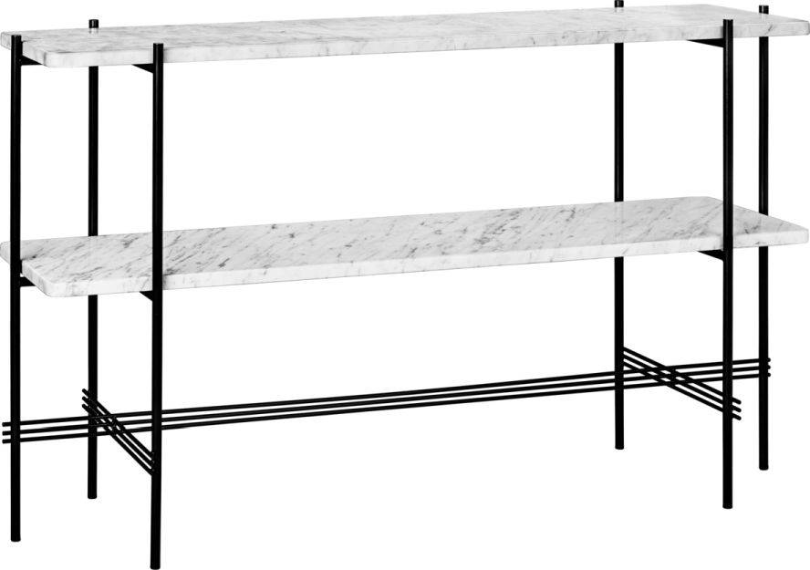 TS Konsole Weißer Marquina Marmor Gubi  AUSSTELLUNGSSTÜCK
