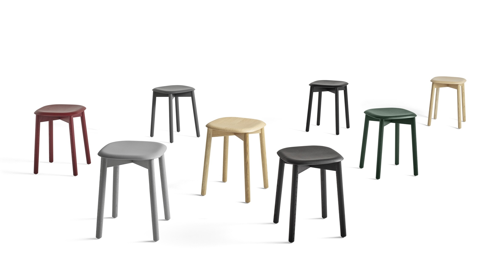 Soft Edge 72 Hocker wasserbasierter lack / geräuchert Hay